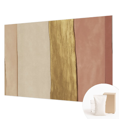 Wall mural with wavy stripes design