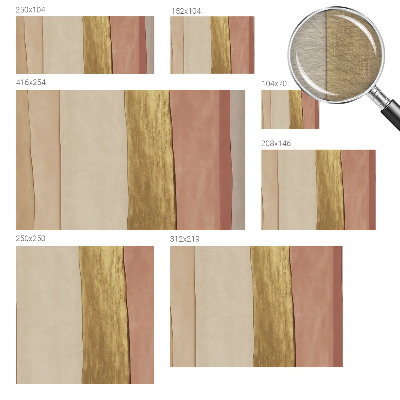 Wall mural with wavy stripes design
