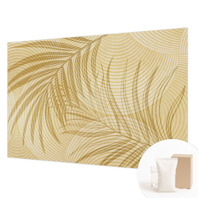 Bedroom wall mural wallpaper with a tropical elegant design