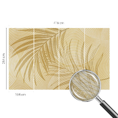 Bedroom wall mural wallpaper with a tropical elegant design