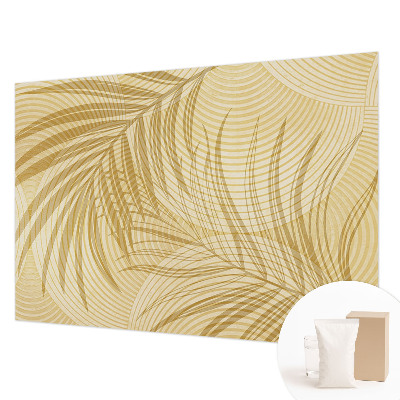 Bedroom wall mural wallpaper with a tropical elegant design