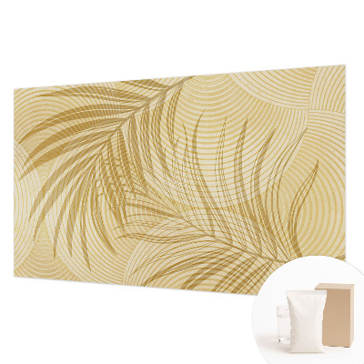 Bedroom wall mural wallpaper with a tropical elegant design