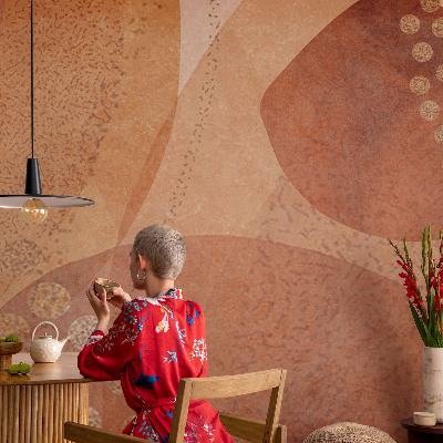 Large wall mural wallpaper with earthy compositions