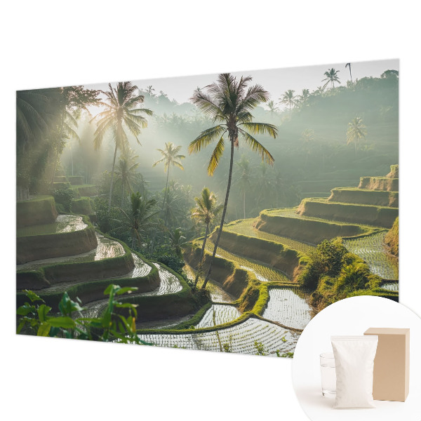 Wallpaper mural for living room with the Paradise Terraces design