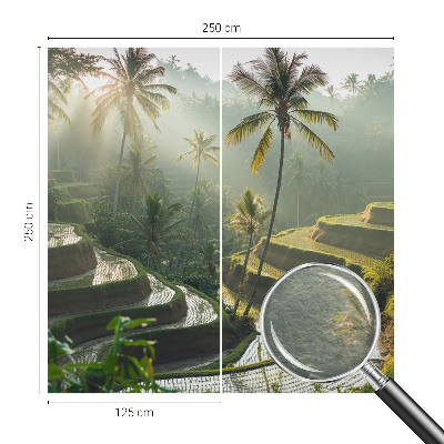 Wallpaper mural for living room with the Paradise Terraces design
