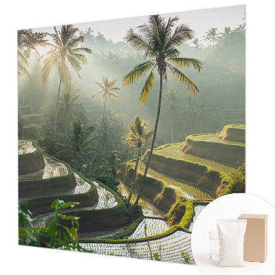 Wallpaper mural for living room with the Paradise Terraces design