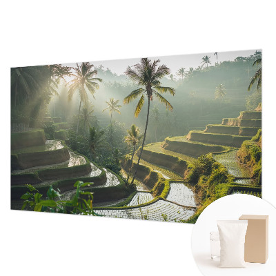 Wallpaper mural for living room with the Paradise Terraces design