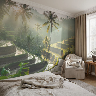 Wallpaper mural for living room with the Paradise Terraces design