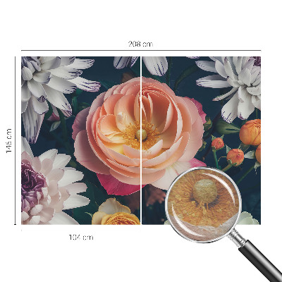 Large wall mural Floral harmony