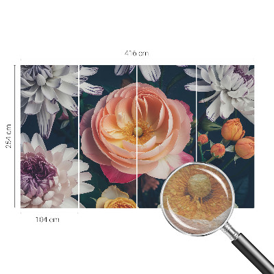 Large wall mural Floral harmony