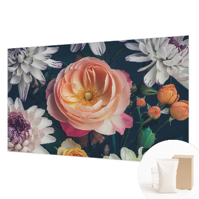 Large wall mural with a floral harmony design