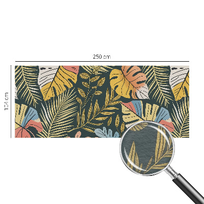 Modern wall mural with a tropical energy design