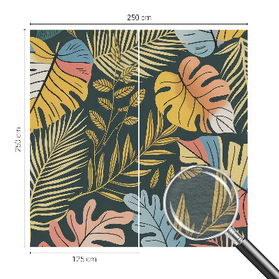 Modern wall mural with a tropical energy design