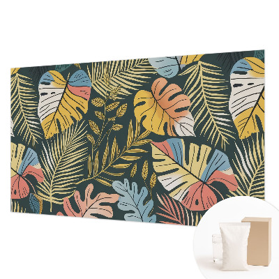Modern wall mural with a tropical energy design