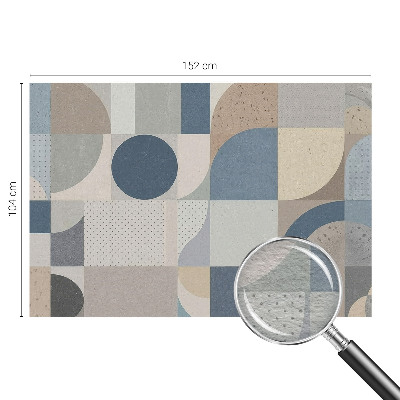 Custom size wall mural with a geometric mosaic design
