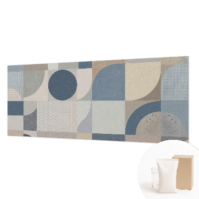 Custom size wall mural with a geometric mosaic design