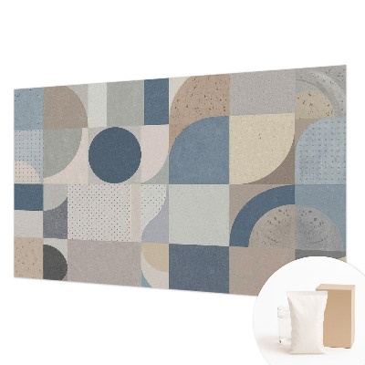 Custom size wall mural with a geometric mosaic design