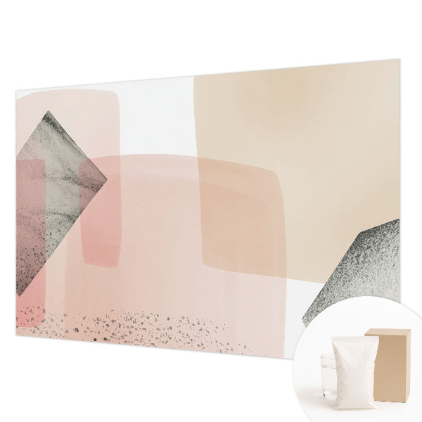 Modern wall mural for living room featuring delicate figurative artwork