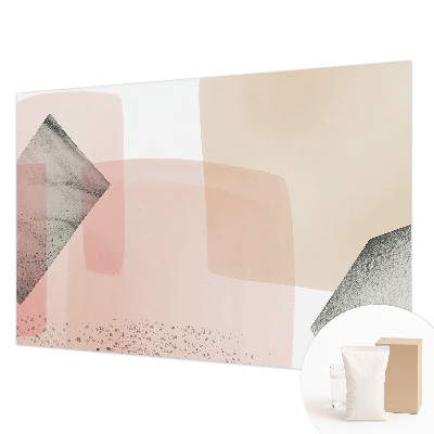Modern wall mural for living room featuring delicate figurative artwork
