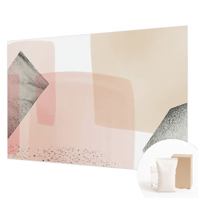 Modern wall mural for living room featuring delicate figurative artwork
