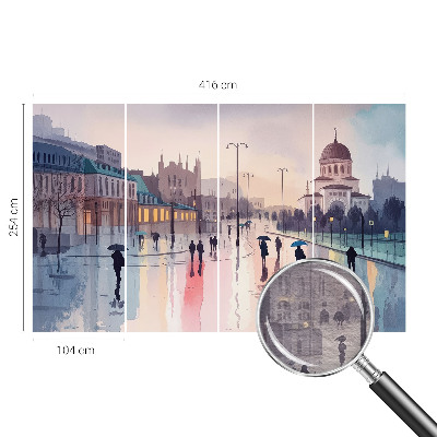 High quality photo wallpaper A rainy walk