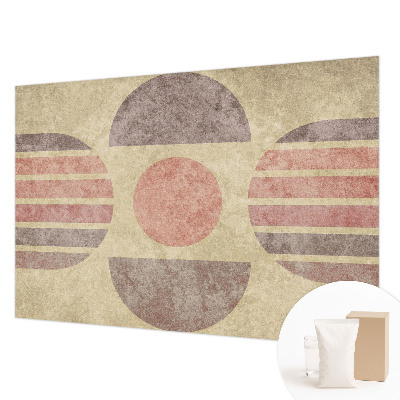Premium wall mural for bedroom featuring geometric forms