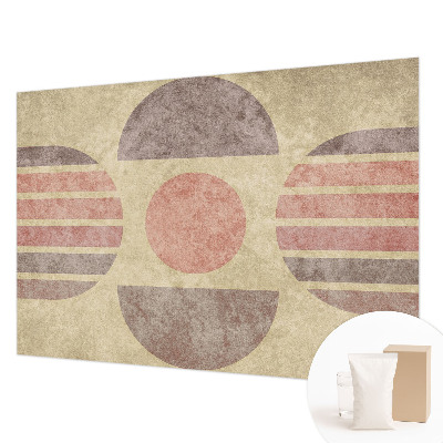 Premium wall mural for bedroom featuring geometric forms