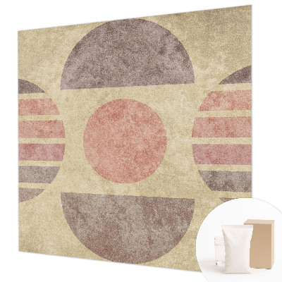 Premium wall mural for bedroom featuring geometric forms