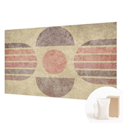 Premium wall mural for bedroom featuring geometric forms