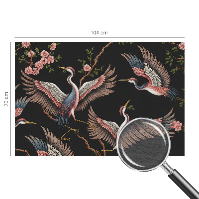 Premium photo wallpaper with a floral pattern