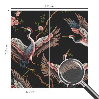 Premium photo wallpaper with a floral pattern