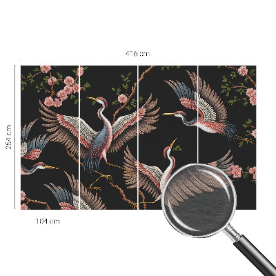 Premium photo wallpaper with a floral pattern