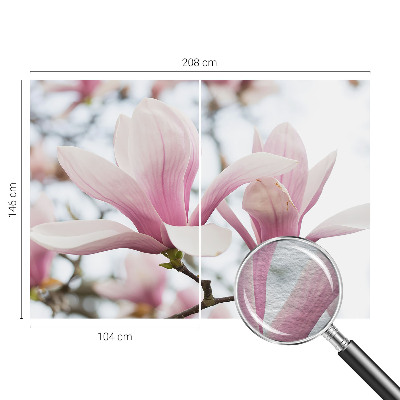 High quality wall mural wallpaper with magnolia flower design