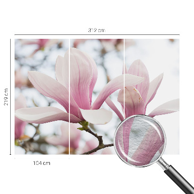 High quality wall mural wallpaper with magnolia flower design