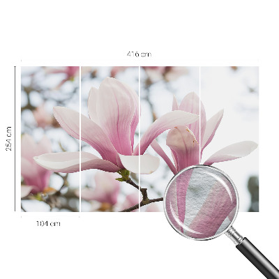 High quality wall mural wallpaper with magnolia flower design