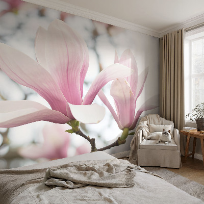 High quality wall mural wallpaper Magnolia flowers
