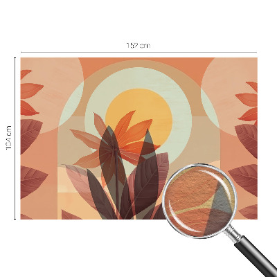 Non-woven photo wallpaper with a floral abstraction design