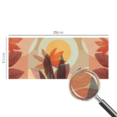 Non-woven photo wallpaper with a floral abstraction design