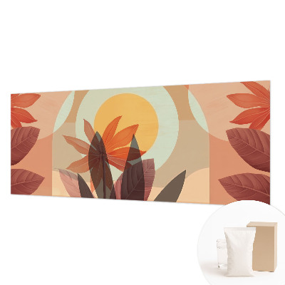 Non-woven photo wallpaper with a floral abstraction design