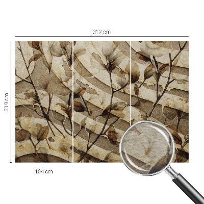 Photo wallpaper with a classic floral pattern