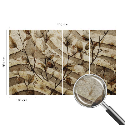 Photo wallpaper with a classic floral pattern