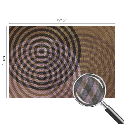 Wallpaper mural with a hypnotic circles pattern