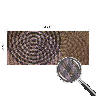 Wallpaper mural with a hypnotic circles pattern