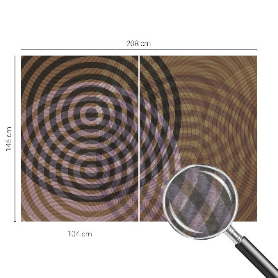 Wallpaper mural with a hypnotic circles pattern