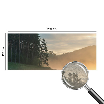 Wall mural with a foggy morning landscape