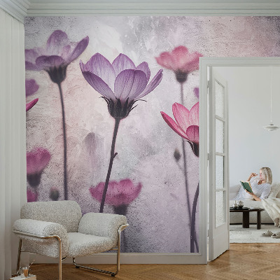 Photo wall mural Pastel flowers