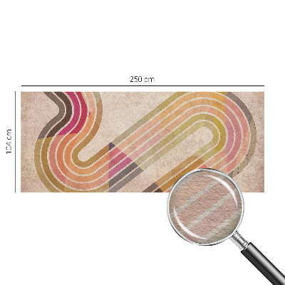 Wall mural for living room with a geometric line design