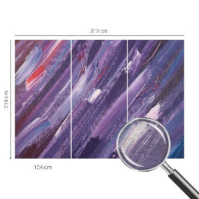 Bedroom wall mural wallpaper with colorful brushstroke pattern