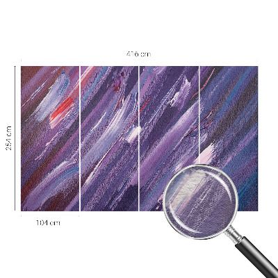 Bedroom wall mural wallpaper with colorful brushstroke pattern