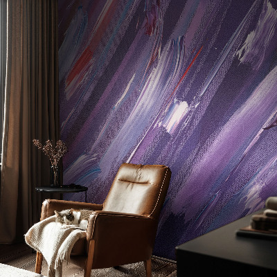 Bedroom wall mural wallpaper with colorful brushstroke pattern